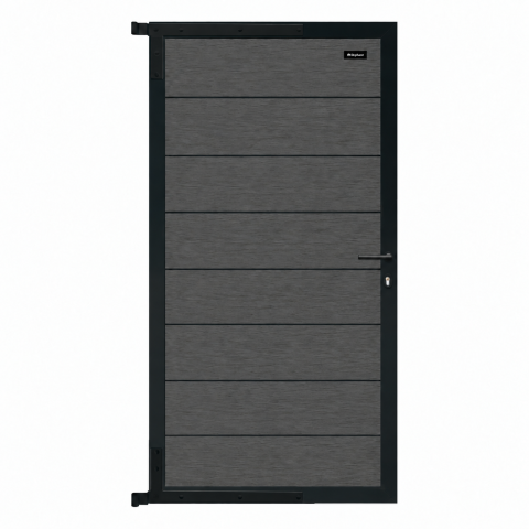 Elephant Zauntor Modular 180 WPC Steingrau co-extrudiert 90x176cm inkl. Beschlag