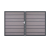 GrojaSolid Grande Premium BPC Steckzaun Doppeltor DIN Rechts Sonderbreite H:180cm BiColor-Sand-anthrazit DB703