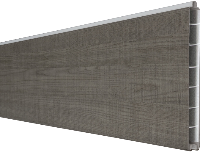 Groja BasicLine Steckzaun Einzelprofil schmal Grey Ash Cut 1,9x15x180cm