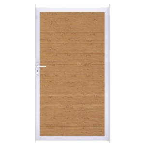 Groja BasicLine Steckzaun schmal Universal Tor 100x180cm Asteiche natur EV1