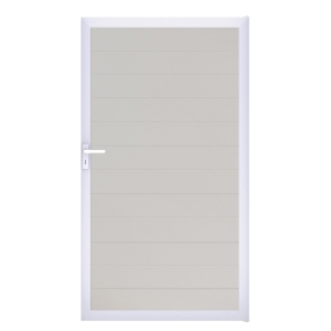 Groja BasicLine Steckzaun schmal Universal Tor 100x180cm wei&szlig;  EV1