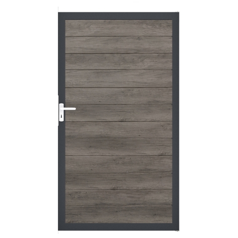 Groja BasicLine Steckzaun schmal Universal Tor 100x180cm Monument Oak DB703