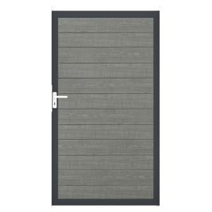 Groja BasicLine Steckzaun schmal Universal Tor 100x180cm Grey Ash Cut DB703