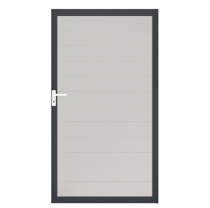 Groja BasicLine Steckzaun schmal Universal Tor 100x180cm wei&szlig; DB703