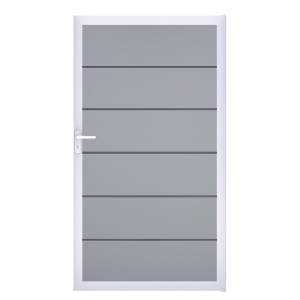 Groja BasicLine Steckzaun Premium Universal Tor 100x180cm silbergrau EV1
