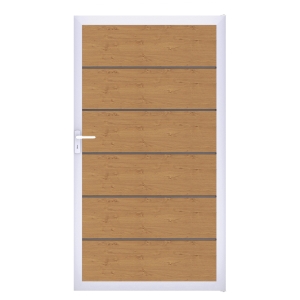 Groja BasicLine Steckzaun Premium Universal Tor 100x180cm Asteiche Natur EV1