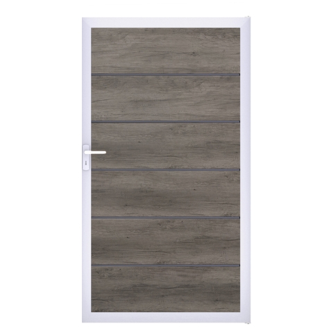 Groja BasicLine Steckzaun Premium Universal Tor 100x180cm Monument Oak EV1