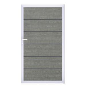 Groja BasicLine Steckzaun Premium Universal Tor 100x180cm Grey Ash Cut EV1