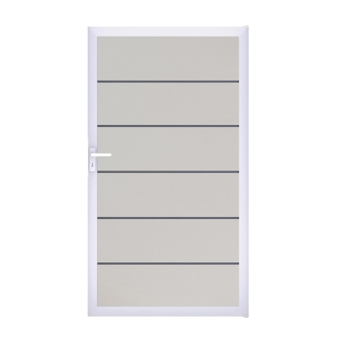 Groja BasicLine Steckzaun Premium Universal Tor 100x180cm Wei&szlig; EV1