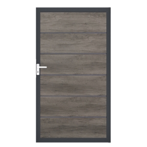 Groja BasicLine Steckzaun Premium Universal Tor 100x180cm Monument Oak DB703