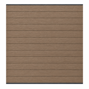 Elephant Steckzaun Set Mix and Match 180x174cm WPC Natural Dark Brown co-ex anth. Leisten