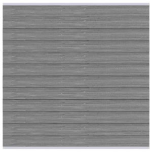 Elephant Steckzaun Set Mix and Match 180x174cm WPC  Duo-Dark Grey co-extrudiert silber Leisten