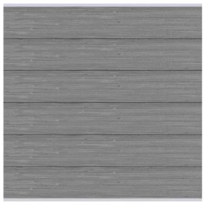 Elephant Steckzaun Set Mix and Match 180x174cm WPC  Duo-Dark Grey Breit co-extrudiert silber Leisten