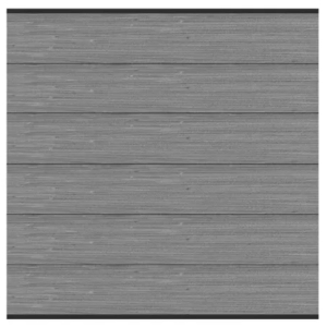 Elephant Steckzaun Set Mix and Match 180x174cm WPC  Duo-Dark Grey Breit co-extrudiert anthr. Leisten