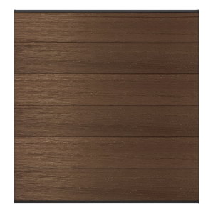 Elephant Steckzaun Set Mix and Match 180x174cm WPC Natural Dark Brown BREIT co-extrudiert anth. Leisten
