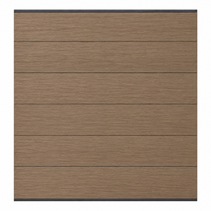 Elephant Steckzaun Set Mix and Match 180x174cm WPC Natural Dark Brown BREIT co-extrudiert anth. Leisten
