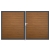 Groja BasicLine Steckzaun schmal Doppeltor DIN Links Sonderbreite H:180cm Golden Oak DB703