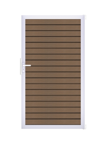 GrojaSolid Rhombus BPC Steckzaun Universal Tor 100x180cm Teak EV1