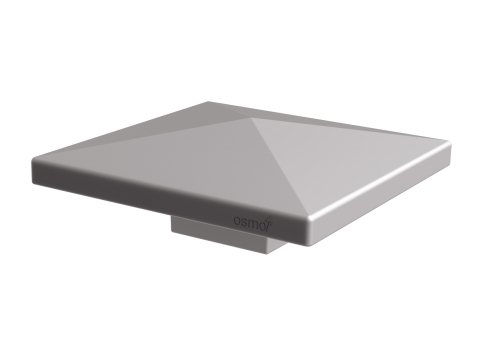 Pfostenkappe für Typ B-C Pfosten von Groja incl. Schraube Aluminium Grau Pyramidenform