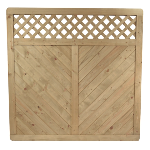 Massivzaun Marino 180x180cm mit Gitter Fichte kdi gr&uuml;n