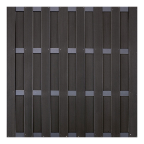 GroJa DIY WPC-Zaun Bausatz 180x180 anthrazit - anthrazit