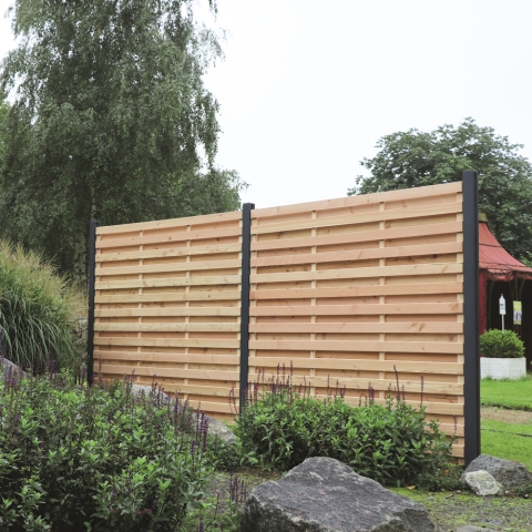 Sichtschutzzaun Toledo L&auml;rche-Douglasie 180x180cm