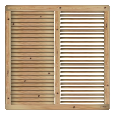 Jalousiezaun Limone L&auml;rche-Douglasie 180x180cm