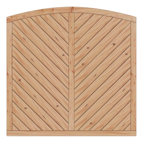 Sichtschutzzaun Lyon L&auml;rche-Douglasie 165-180-165cm