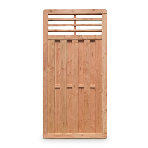 Sichtschutzzaun Locarno L?rche-Douglasie 90x180cm mit Ziergitter