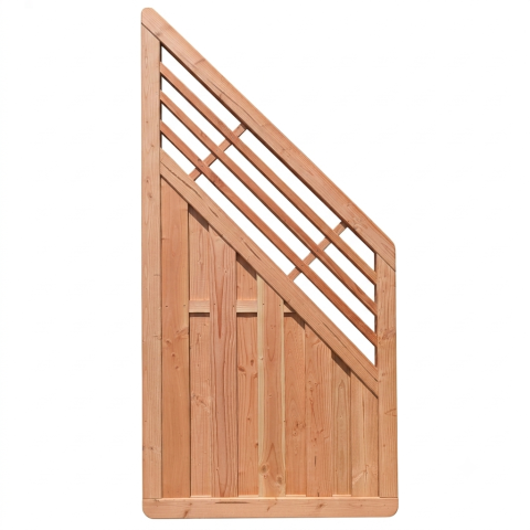 Sichtschutzzaun Locarno L?rche-Douglasie 90x180-90cm mit Ziergitter