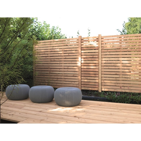 Sichtschutzzaun Rhombus L&auml;rche-Douglasie, 20 Leisten 180x180cm