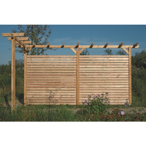 Sichtschutzzaun Rhombus L&auml;rche-Douglasie, 20 Leisten 180x180cm