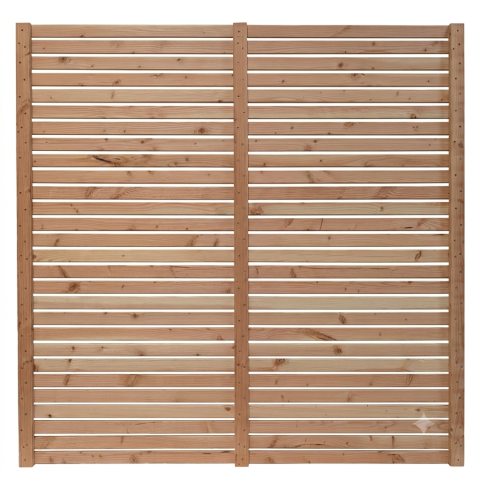 Sichtschutzzaun Rhombus L?rche-Douglasie, 28 Leisten 180x180cm. R?ckseite