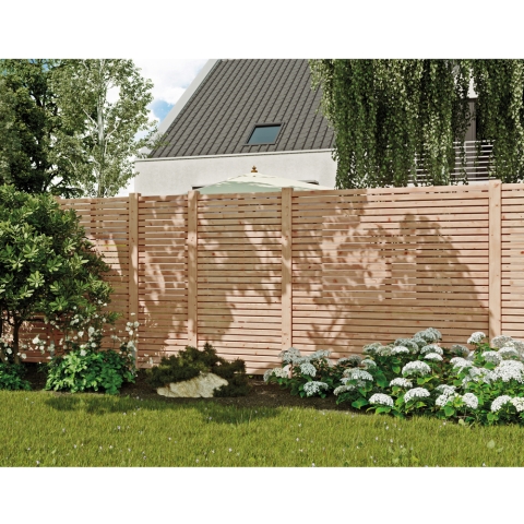 Sichtschutzzaun Rhombus L&auml;rche-Douglasie, 28 Leisten 60x180cm
