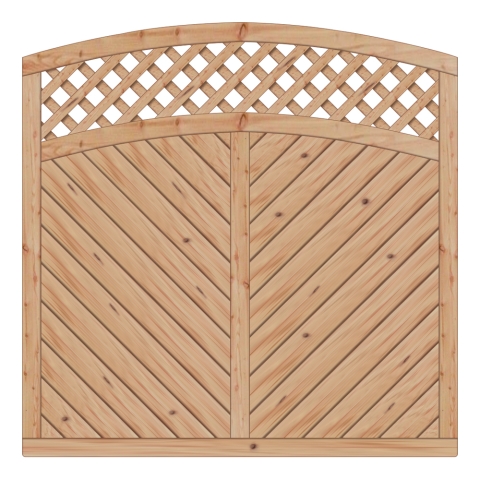 Sichtschutzzaun Lyon L&auml;rche-Douglasie mit Rankgitter 180-180-165cm