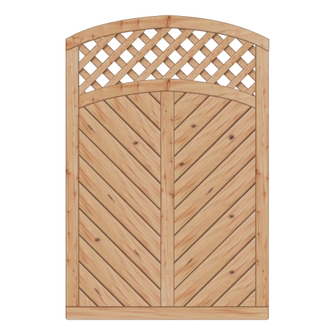 Sichtschutzzaun Lyon L&auml;rche-Douglasie mit Rankgitter 120-180-165cm