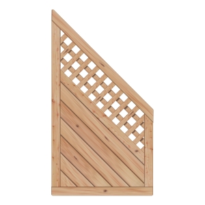 Sichtschutzzaun Lyon L&auml;rche-Douglasie mit Rankgitter 90-165-80cm