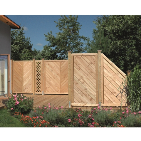 Sichtschutzzaun Lugano L&auml;rche-Douglasie 120x180cm