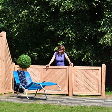 Vorgartenzaun Lugano L&auml;rche-Douglasie 180x90cm