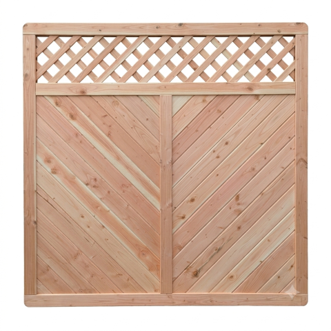 Sichtschutzzaun Lugano L?rche-Douglasie 180x180cm mit Rankgitter