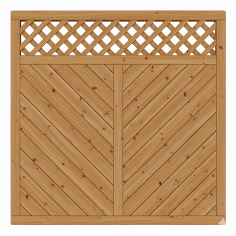 Sichtschutzzaun Lugano L&auml;rche-Douglasie 180x180cm mit Rankgitter