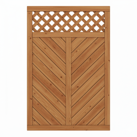 Sichtschutzzaun Lugano L&auml;rche-Douglasie 120x180cm mit Rankgitter