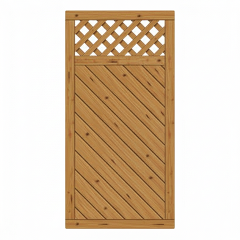 Sichtschutzzaun Lugano L&auml;rche-Douglasie 90x180cm mit Rankgitter