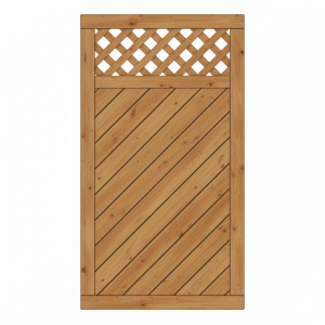 T&uuml;r Lugano L&auml;rche-Douglasie 100x180cm mit Rankgitter ohne Beschlag