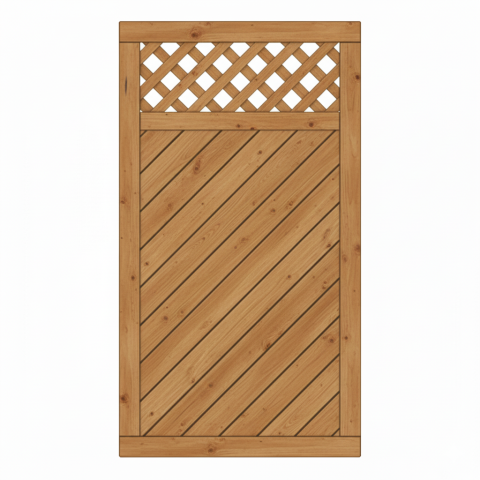 T&uuml;r Lugano L&auml;rche-Douglasie 100x180cm mit Rankgitter ohne Beschlag