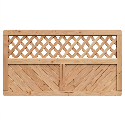 Vorgartenzaun Lugano L?rche-Douglasie 180x90cm mit Rankgitter