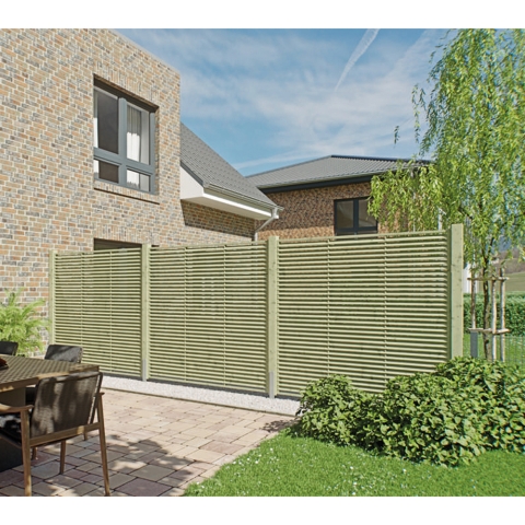 Sichtschutzzaun Merida Fichte KDI gr&uuml;n 90x180cm