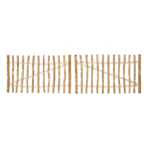 Rustik-Doppeltor Haselnuss 300x90cm