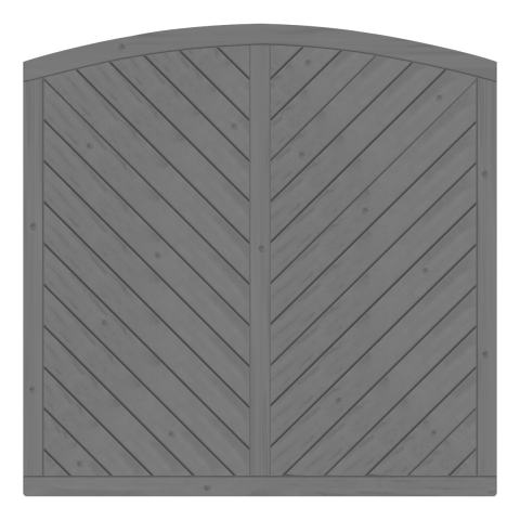 Sichtschutzzaun Lyon Fichte farbbehandelt Granit 180-180-165cm