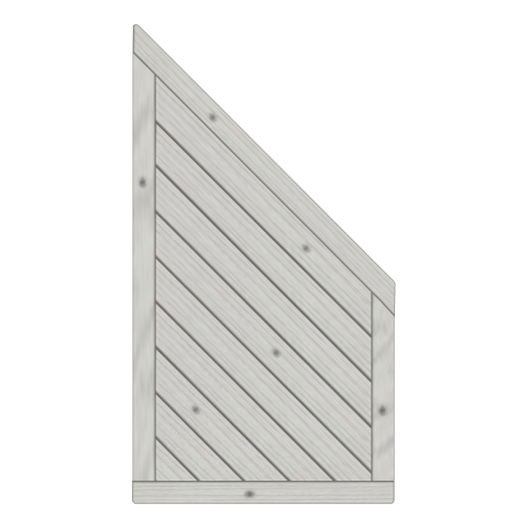 Sichtschutzzaun Lyon Fichte farbbehandelt Grau 90-165-80cm Abschlu&szlig;element